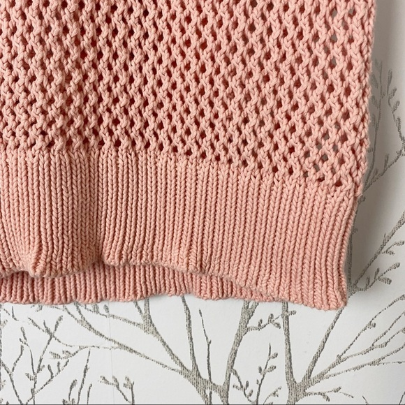 MADEWELL WALLACE Wellspring Open Knit Shell Pink Top Tank Small - Picture 8 of 10